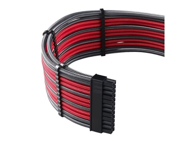 CableMod PRO Series ModMesh - Förlängningssladdsats - formpressad - röd, kol