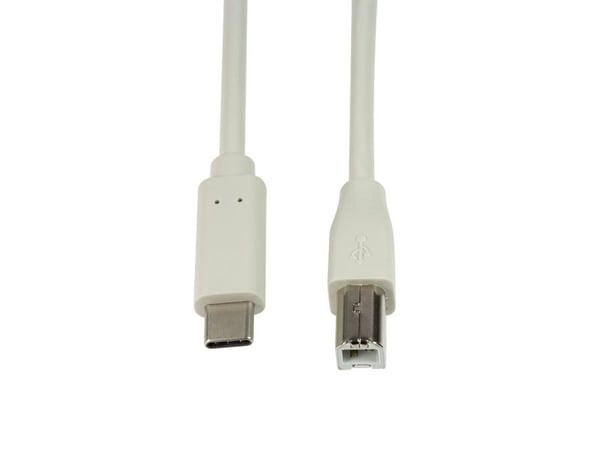 LogiLink CU0160, 1 m, USB C, USB B, USB 2.0, 480 Mbit/s, Valkoinen