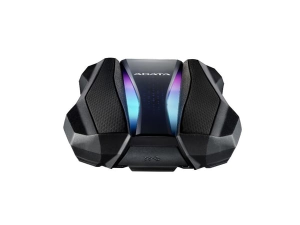 ADATA HD770G - Harddisk - kryptert - 2 TB - ekstern (bærbar) - USB 3.2 Gen 1 - 256-bit AES - svart