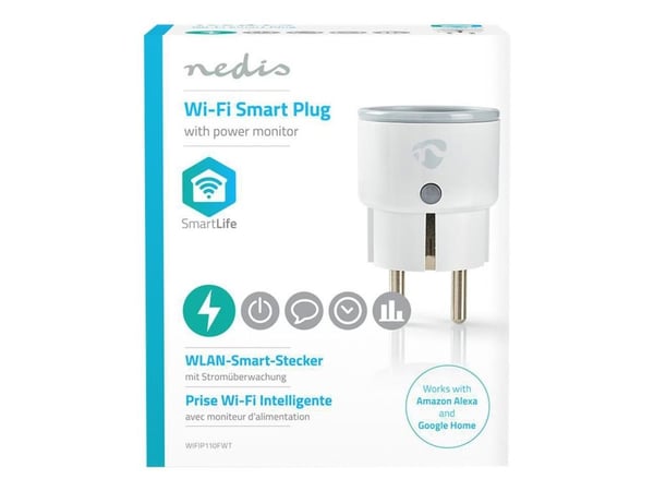 Nedis WiFi Smart Plug - Smartplugg - trådløs - Wi-Fi - 2.4 Ghz