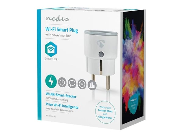 Nedis WiFi Smart Plug - Smartplugg - trådløs - Wi-Fi - 2.4 Ghz