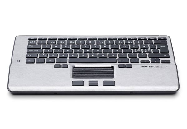 Mousetrapper Alpha, Tenkeyless (80–87 %), USB + Bluetooth, QWERTY, Hopea, Sisältää hiiren