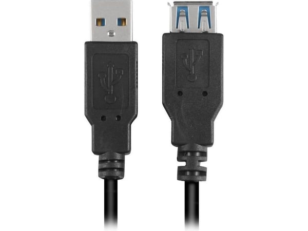Sharkoon 3m, 2xUSB3.0-A, 3 m, USB A, USB A, USB 3.2 Gen 1 (3.1 Gen 1), Uros/naaras, Musta