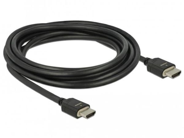 Delock - Ultra High Speed - HDMI-kabel med Ethernet - HDMI hann til HDMI hann - 3 m - trippel beskyttelse - svart - støtte for Dolby DTS-HD Master ...
