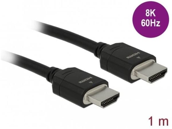 Delock - HDMI-kabel - HDMI hann til HDMI hann - 5 m - trippel beskyttelse - svart - støtte for Dolby DTS-HD Master Audio, støtte for Dolby TrueHD