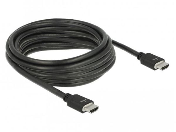 Delock - HDMI-kabel - HDMI hann til HDMI hann - 5 m - trippel beskyttelse - svart - støtte for Dolby DTS-HD Master Audio, støtte for Dolby TrueHD