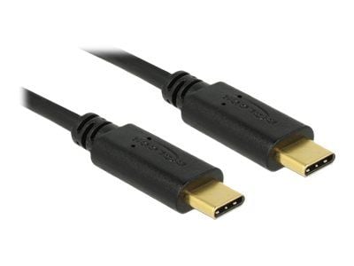 Delock - USB-kabel - USB-C (hann) til USB-C (hann) - USB 2.0 - 3 A - 4 m - svart