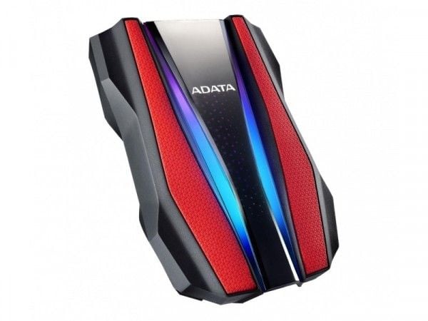 ADATA HD770G - Harddisk - kryptert - 1 TB - ekstern (bærbar) - USB 3.2 Gen 1 - 256-bit AES - rød