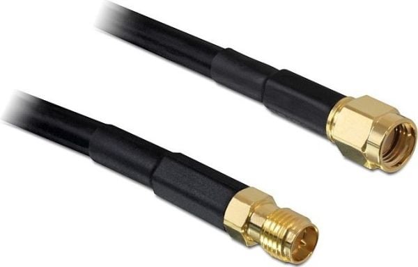 Delock antenna extension cable RP-SMA - Antenneforlengelseskabel - RP-SMA (hann) til RP-SMA (hunn) - svart