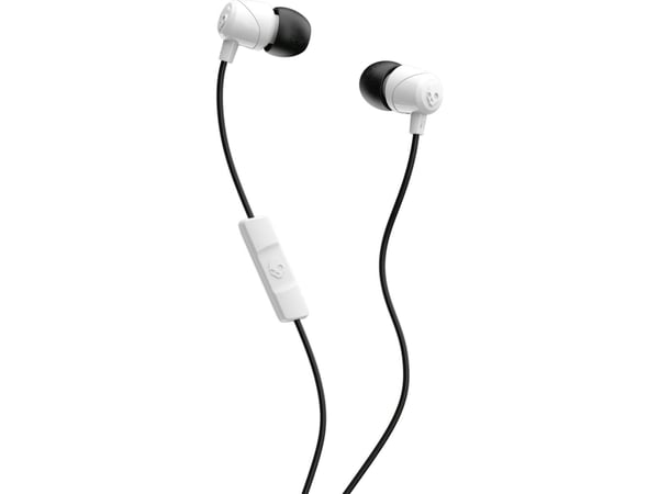 Skullcandy Jib - Ørepropper med mikrofon - i øret - kablet - 3,5 mm jakk - lydisolerende - hvit/svart/hvit