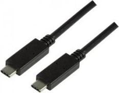 LogiLink CU0128, 0,5 m, USB C, USB C, USB 3.2 Gen 2 (3.1 Gen 2), 10000 Mbit/s, Musta