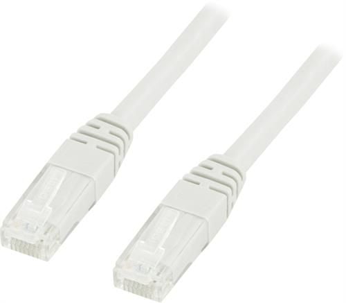 DELTACO TP-607V - Koblingskabel - RJ-45 (hann) til RJ-45 (hann) - 75 cm - UTP - CAT 6 - formstøpt - hvit