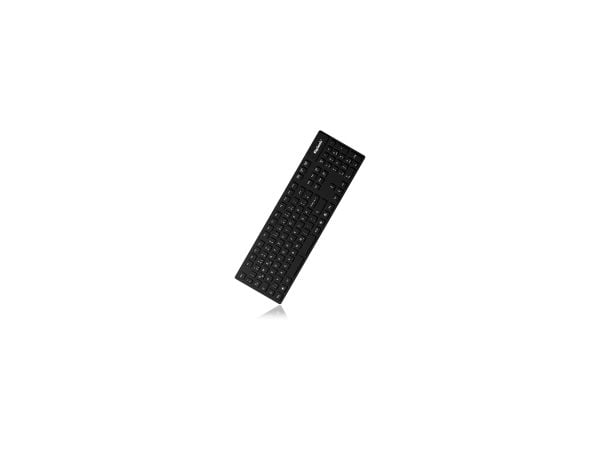 KeySonic KSK-8030 IN (US), Full størrelse (100 og), Koblet med ledninger (ikke trådløs), USB, QWERTY, Sort