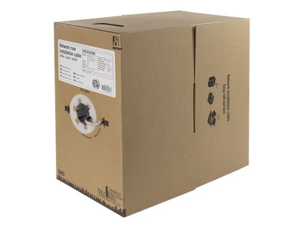 DELTACO TP-48NR - Samlet kabel - 305 m - UTP - CAT 6 - hvit
