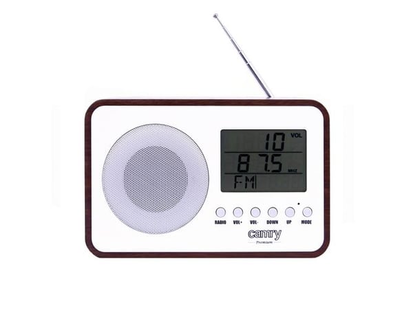 Camry Premium CR 1153, Bærbar, Digitalt, FM, 5 W, LCD, Brun, Grå, Hvit