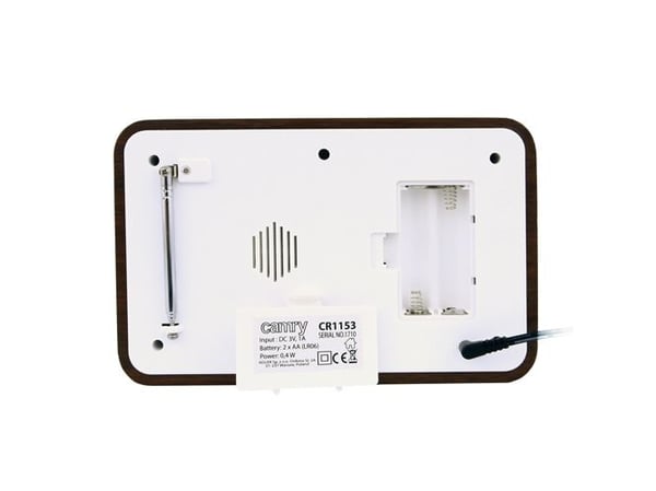 Camry Premium CR 1153, Bærbar, Digitalt, FM, 5 W, LCD, Brun, Grå, Hvit