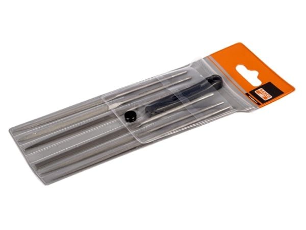 Bahco Sats med 6 st nålfilar, Sats med filer, Klämmapp, Halvrund fil, Rund fil, Fyrkant, Fin, 70 g, 160 mm