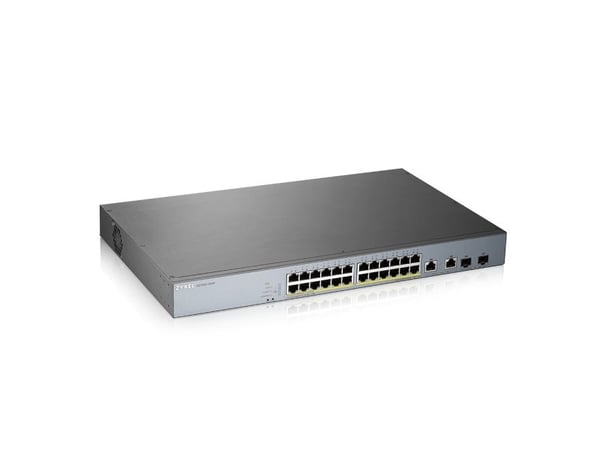 Zyxel GS1350-26HP - Switch - smart - 24 x 10/100/1000 (PoE+) + 2 x kombo Gigabit SFP (opplink) - stasjonær, rackmonterbar - PoE+ (375 W)
