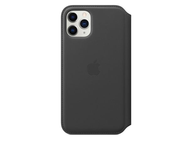 Apple Folio - Lommebok for mobiltelefon - lær - svart - for iPhone 11 Pro