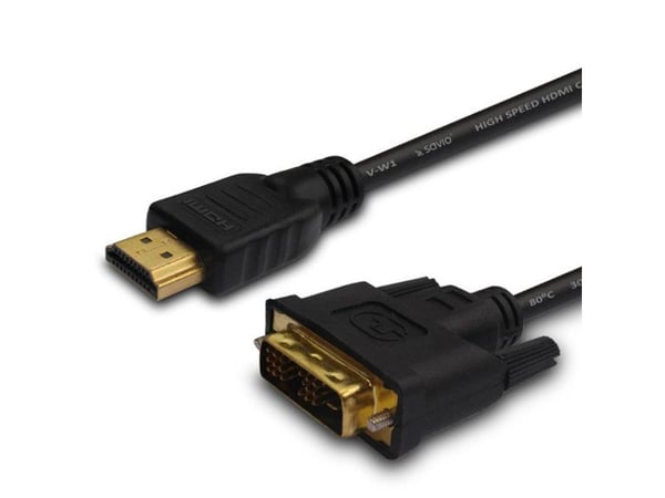 Savio CL-139, 1,8 m, DVI-A, HDMI-tyyppi A (vakio), Uros, Uros, Suora