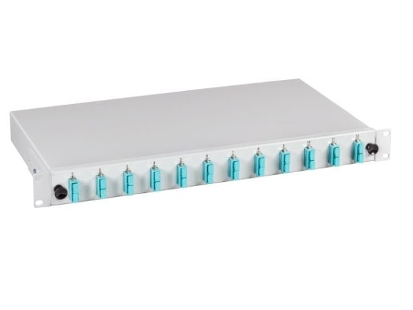 EFB Elektronik B70203.12OM3, SC, Obelagd, Aqua, Grå, Flerläge, OM3, 482,9 mm