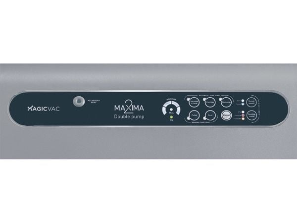 Magic Vac Maxima 2, Grå, 820 mbar, Beholder, Marinering, Kun forsegling, Vakuumforsegling, Metall, Plast, Knapper, 30 cm
