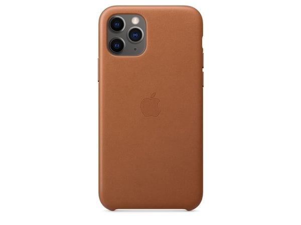 Apple - Baksidedeksel for mobiltelefon - lær - salbrun - for iPhone 11 Pro