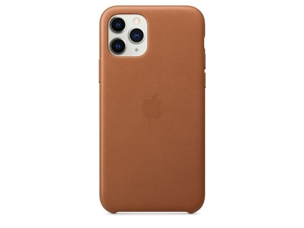 Apple - Baksidedeksel for mobiltelefon - lær - salbrun - for iPhone 11 Pro