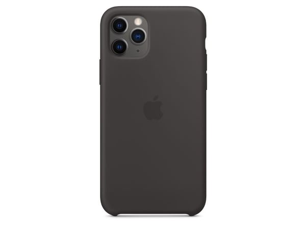 Apple - Baksidedeksel for mobiltelefon - silikon - svart - for iPhone 11 Pro