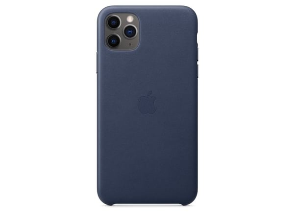 Apple - Bakdeksel til mobiltelefon - skinn, maskinbearbeidet aluminium - midnattsblå - for iPhone 11 Pro Max