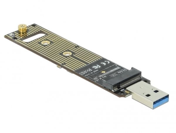 DeLOCK - Lagringskontroll - M.2 - M.2 NVMe-kort - 10 Gbit/s - USB 3.1 (Gen 2)