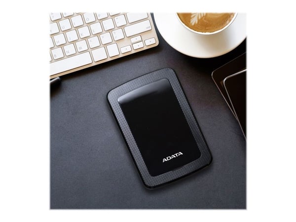 ADATA HV300 - Harddisk - 1 TB - ekstern (bærbar) - USB 3.1 - 256-bit AES - svart