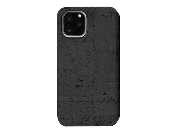 Krusell Birka PhoneWallet - Lommebok for mobiltelefon - kork - svart - for Apple iPhone 11 Pro Max
