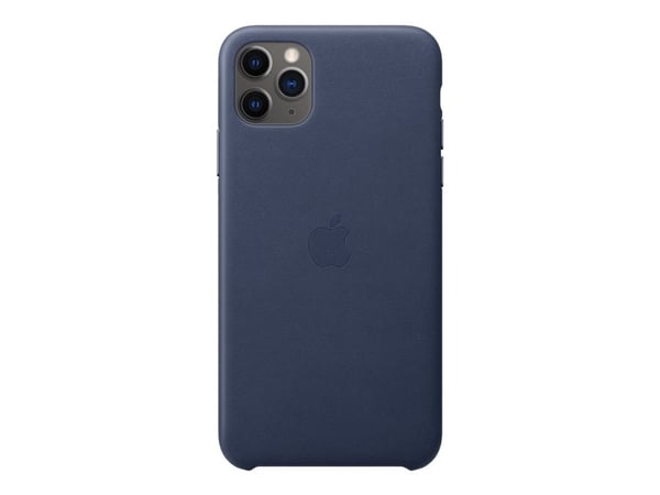 Apple - Bakdeksel til mobiltelefon - skinn, maskinbearbeidet aluminium - midnattsblå - for iPhone 11 Pro Max