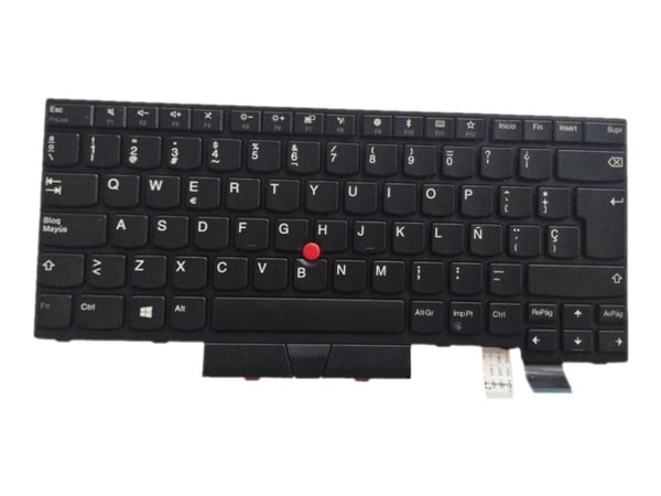 Lite-On - Ersättningstangentbord för bärbar dator - med Trackpoint - QWERTY - spansk - FRU, CRU - Tier 2 - för ThinkPad T470 20HD, 20HE, 20JM, 20JN