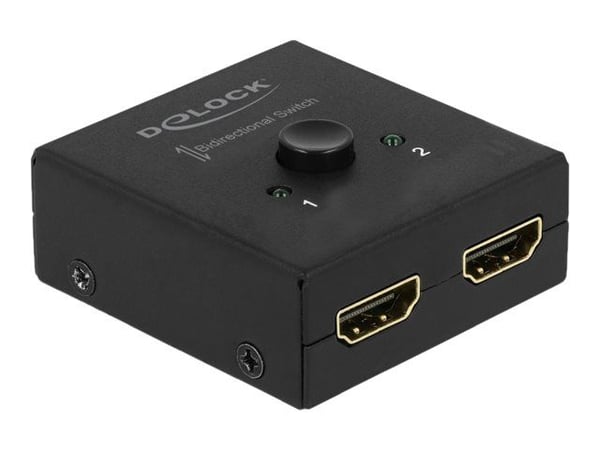 Delock HDMI 2 - 1 bidirectional 4K 60 Hz compact - Retail Box - video/audio switch - 2 x HDMI - stasjonær