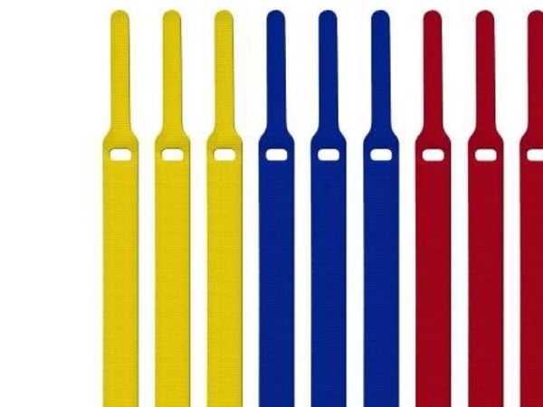 LTC BASIC STRAPS - Kaapelinauhat - 17 cm - sininen, keltainen, punainen (pakkaus 10 kpl)