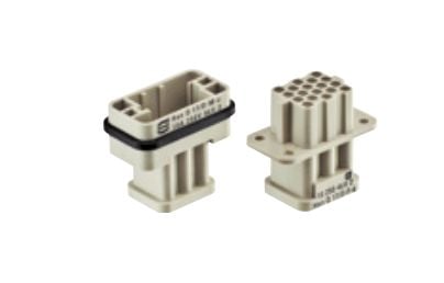 Harting 09 12 017 3101, hann Q 17/0-F-c, grå, polykarbonat, 160 V, 10 A, IEC 61984 EN 60664-1 DNV GL UL 1977 ECBT2.E235076 CSA-C22.2 No. 182.3 ECBT...