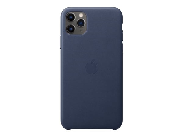 Apple - Bakdeksel til mobiltelefon - skinn, maskinbearbeidet aluminium - midnattsblå - for iPhone 11 Pro Max