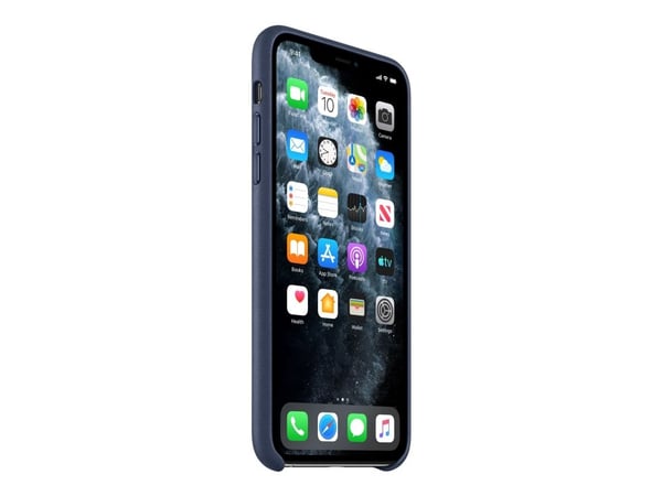 Apple - Bakdeksel til mobiltelefon - skinn, maskinbearbeidet aluminium - midnattsblå - for iPhone 11 Pro Max