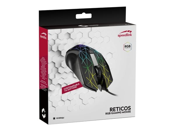 SPEEDLINK RETICOS - Mus - høyrehendt - optisk - 6 knapper - kablet - USB - svart