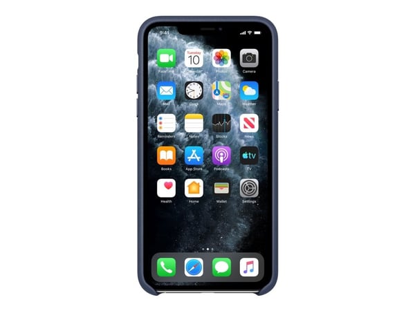Apple - Bakdeksel til mobiltelefon - skinn, maskinbearbeidet aluminium - midnattsblå - for iPhone 11 Pro Max