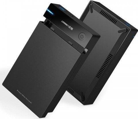 Ugreen 50422, HDD/SSD-skap, 2,5/3,5", SATA, Serial ATA II, Serial ATA III, 5 Gbit/sek, USB-tilslutning, Sort
