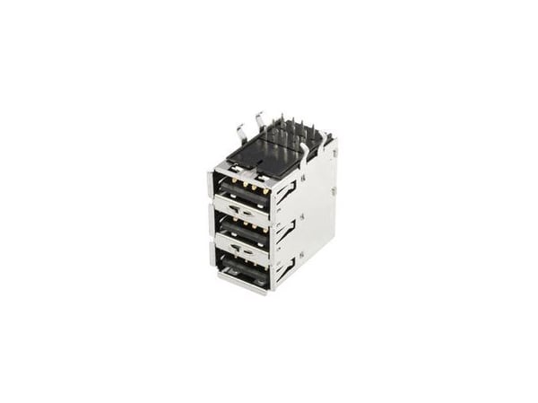 econ connect Presa USB A horisontal USBBU3A 3 port Contenuto 1 pz., USB 2.0, svart, messing, bronse, nikkel, termoplastisk polyester (PBT), 30 mO, ...