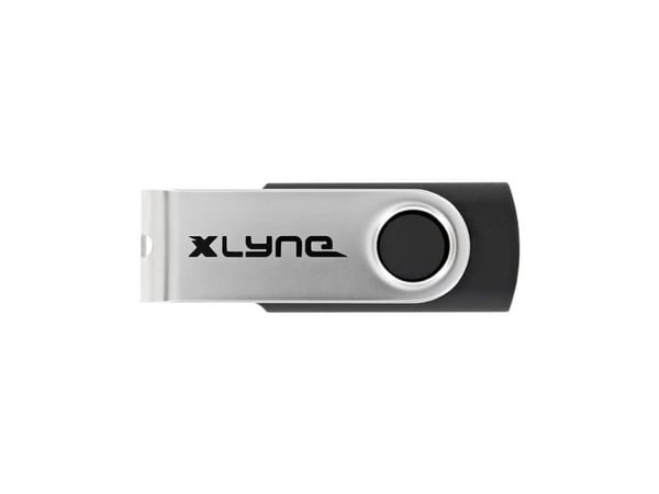xlyne Swing SWG, 64 GB, USB Type-A, 2.0, 8 MB/s, Svivel, Svart, Sølv