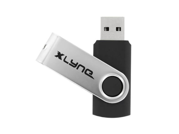 xlyne Swing SWG, 64 GB, USB Type-A, 2.0, 8 MB/s, Svivel, Svart, Sølv