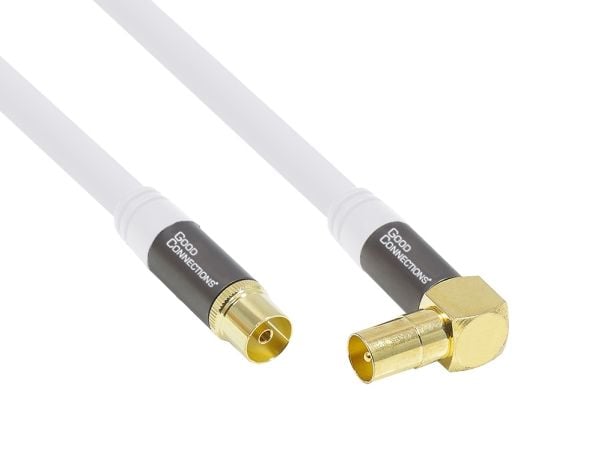 Alcasa GC-M2063, 2 m, RG-6/U, IEC/Koax, IEC/Koax, Hvit
