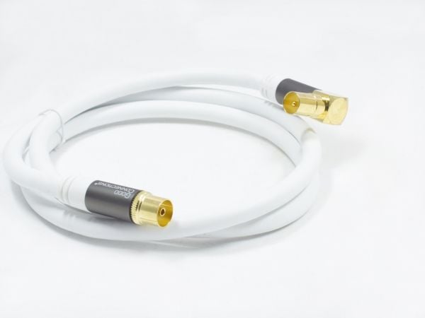 Alcasa GC-M2063, 2 m, RG-6/U, IEC/Koax, IEC/Koax, Hvit