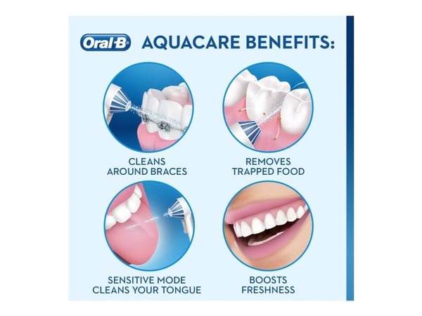 Oral-B Aquacare 6, Batteri, 2 huvuden