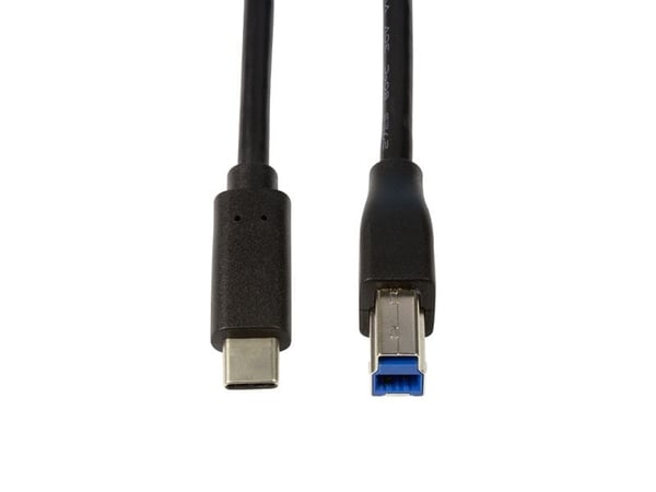 LogiLink CU0163, 2 m, USB C, USB B, USB 3.2 Gen 1 (3.1 Gen 1), 5 Gbit/s, Sort